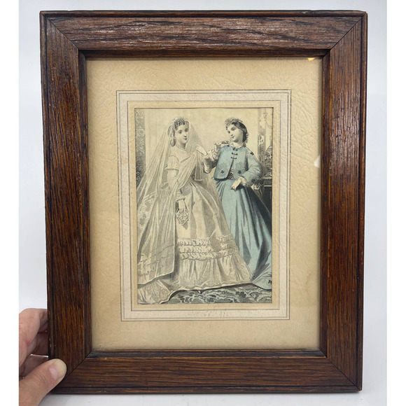 Vintage Other - Vintage Victorian Bride and Woman Framed Print 10.25"x12" framed size fashion